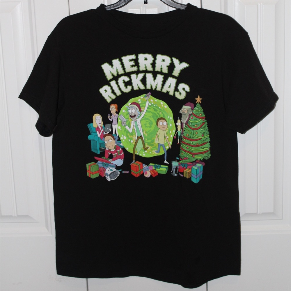 Rick and Morty Christmas Graphic t-shirt